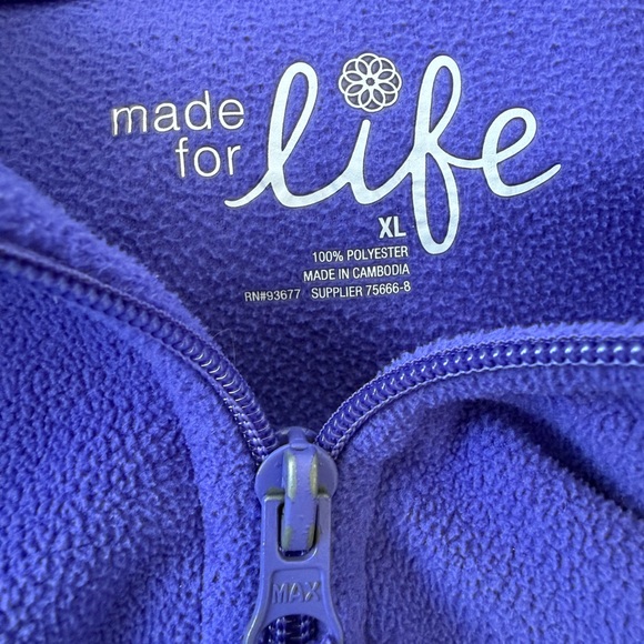 Made for Life Violet Fleece Quarter-Zip - Picture 3 of 3